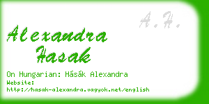 alexandra hasak business card
